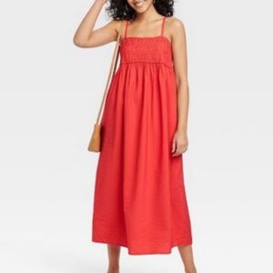 A New Day NWT Maxi Spaghetti Dress RED Size Small